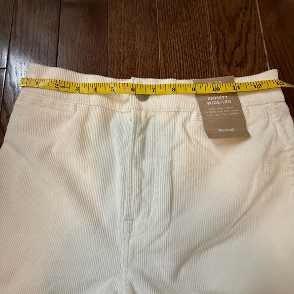 Madewell NWT The Emmett Wide Leg Pant in Corduroy. Welt Pocket Edition Size 25 - Picture 5 of 16